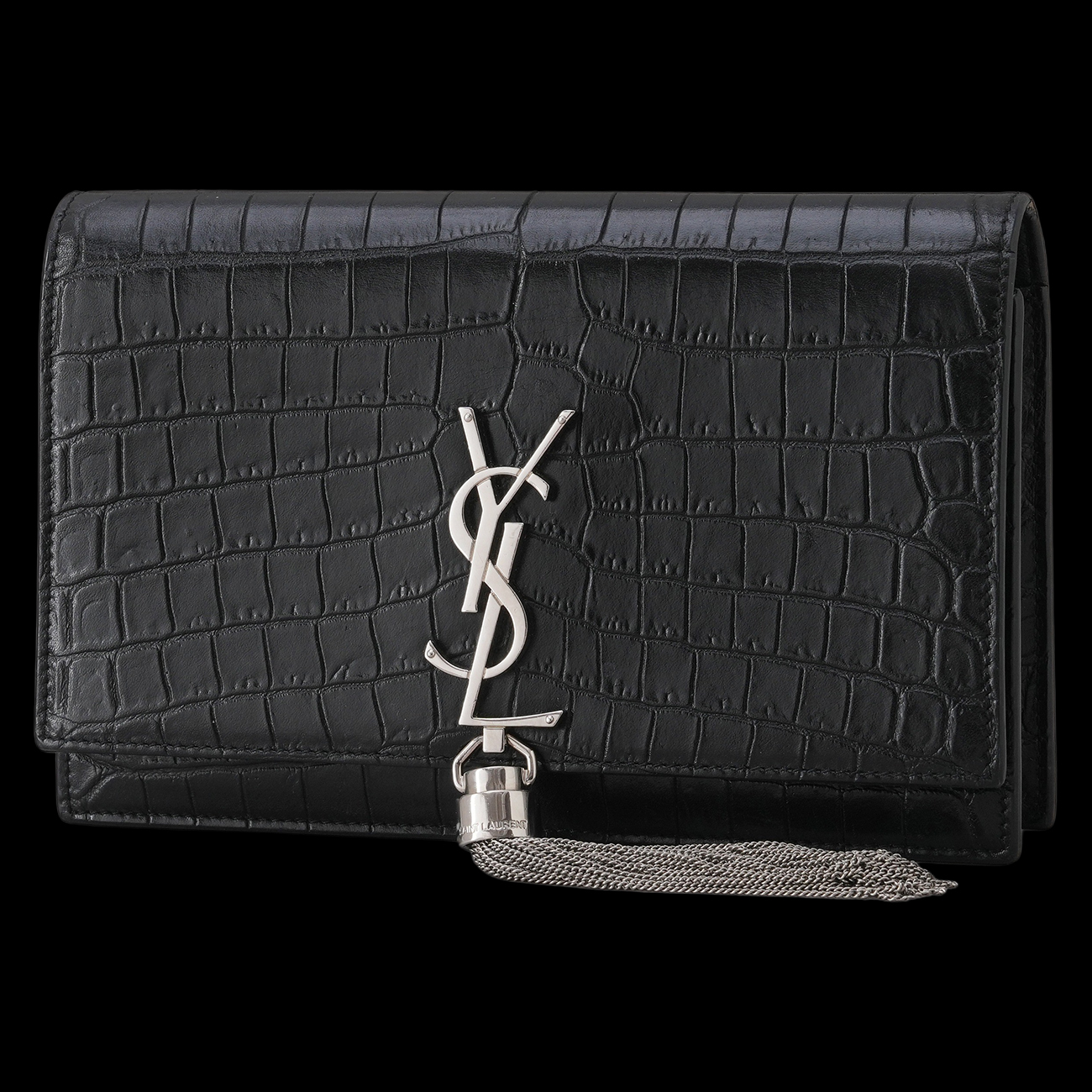 YVES SAINT LAURENT(USED)생로랑 크로코패턴 케이트 테슬 WOC